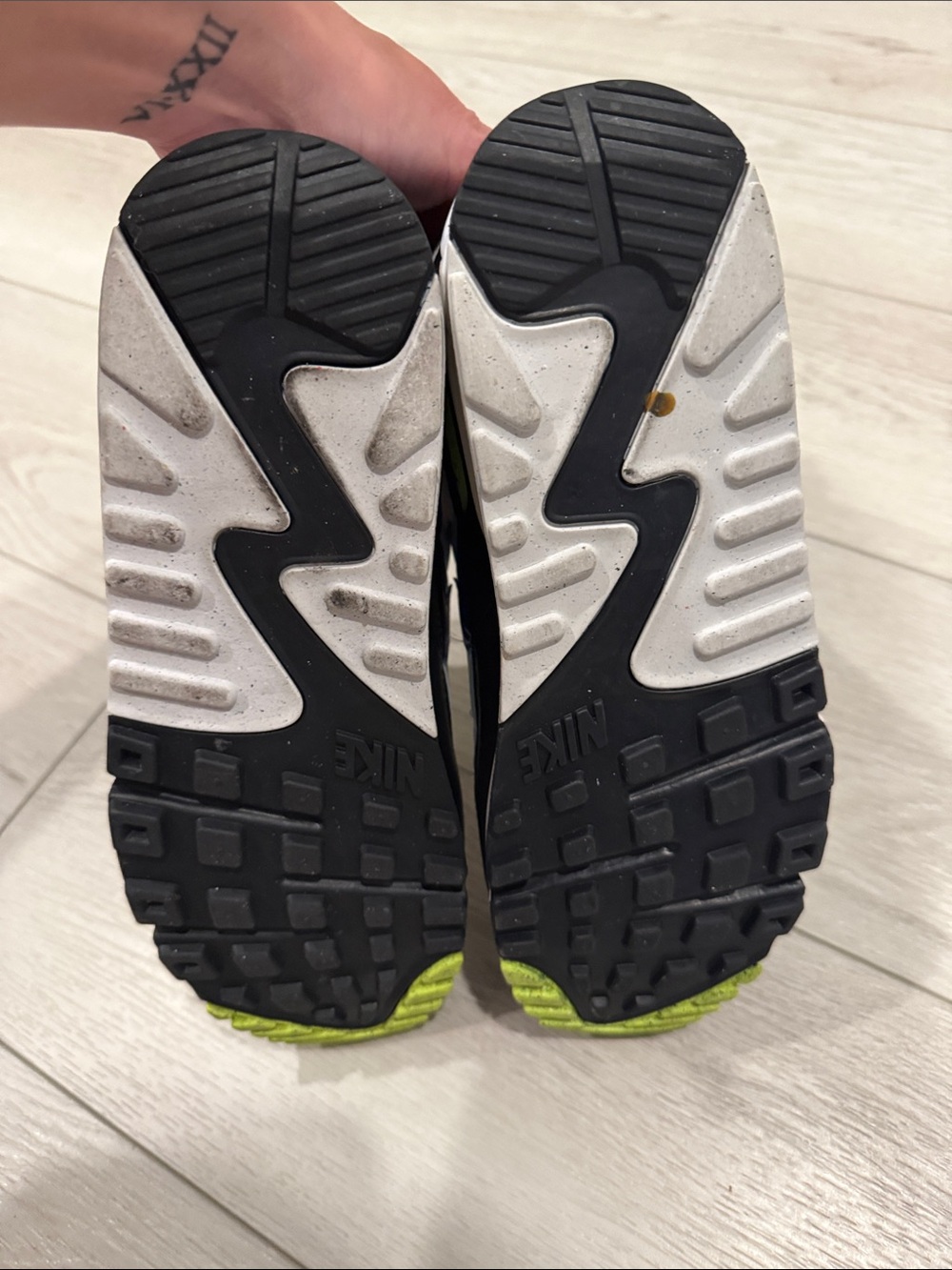 Nike Air Max Sneakers - White, Neon Yellow & Light Blue - Picture 5 of 6